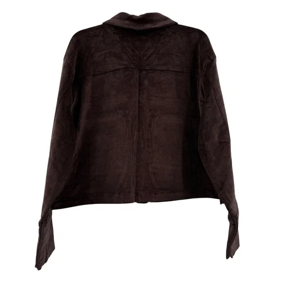 The North Face Womens Utility Cord Shacket Coal‎ Brown Relaxed Fit XL